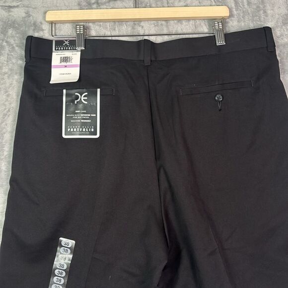 NWT New Perry Ellis Portfolio Soft Black Pleated Shorts w/Pockets Size 38 - Picture 9 of 9